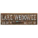 Lake Wedowee Wooden Latitude Longitude Alabama Home Decor Art Print on Real Wood