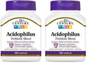 21st Century Acidophilus Capsules, 100 Count (21339) (Pack of 2)