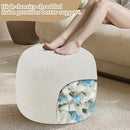 Stuffed Round Pouf Ottoman, 20"x15" Corduroy