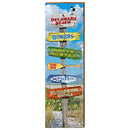 Delaware Beach Directional Sign Home Decor Art Print on Real Wood