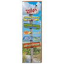 Ocean City Beach Directional Home Decor Art Print on Real Wood