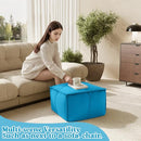 Round Pouf Ottoman Foot Rest, 20"x15"