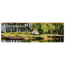 Adirondacks Camping Scene Wooden Sign | Wall Art Print on Real Wood 