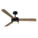 52" Aerofanture Industrial DC Motor Downrod Mount Reversible Ceiling Fan with Lighting and Remote Control