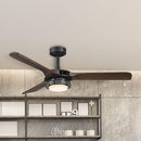 52" Aerofanture Industrial DC Motor Downrod Mount Reversible Ceiling Fan with Lighting and Remote Control