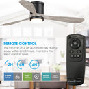 52" Anyan Farmhouse Flush Mount Reversible Ceiling Fan with Lighting and Remote Control