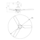 52" Cason Induatrial Downrod Mount Reversible Ceiling Fan with LED Lighting and Remote Control