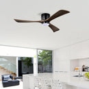 52" Ceiling Fan with Light for Bedroom, 3 Blades, Remote Control