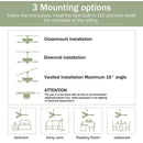 52" Ceiling Fan with Light Modern Design Remote and 6 Speed Options