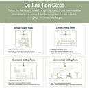 52" Ceiling Fan with Light Modern Design Remote and 6 Speed Options