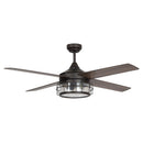 52" Celentano Industrial Downrod Mount Reversible Ceiling Fan with Lighting and Remote Control
