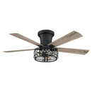 52" Divisadero Farmhouse Flush Mount Reversible Ceiling Fan with Lighting and Remote Control