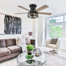 52" Divisadero Farmhouse Flush Mount Reversible Ceiling Fan with Lighting and Remote Control