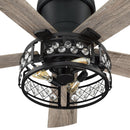 52" Divisadero Farmhouse Flush Mount Reversible Ceiling Fan with Lighting and Remote Control