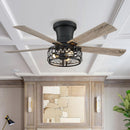 52" Divisadero Farmhouse Flush Mount Reversible Ceiling Fan with Lighting and Remote Control