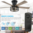 52" Divisadero Farmhouse Flush Mount Reversible Ceiling Fan with Lighting and Remote Control