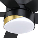 52" Flush Mount Smart Fan with LED Light