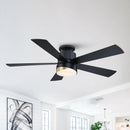 52" Flush Mount Smart Fan with LED Light