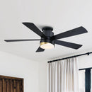 52" Flush Mount Smart Fan with LED Light