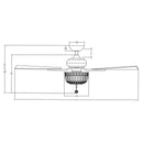 52" Ganga Modern Downrod Mount Reversible Crystal Ceiling Fan with Lighting and Remote Control