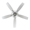 52" Nowthen Modern Crystal Chandelier Ceiling Fan with Led Light and Remote Control 5 Blades Chrome