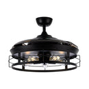 52" Industrial Downrod Mount Ceiling Fan with Lighting and Remote Control