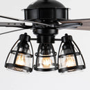 52" Kashmir Traditional Downrod Mount Reversible Ceiling Fan with Lighting and Remote Control