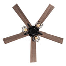 52" Kashmir Traditional Downrod Mount Reversible Ceiling Fan with Lighting and Remote Control