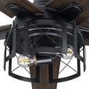 52" Kolkata Industrial Downrod Mount Reversible Ceiling Fan with Lighting and Remote Control