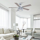 52 Industrial Reversible 5 Blade Mesh Led Ceiling Fan