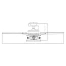 52" Madhya Pradesh Modern Downrod Mount Reversible Crystal Ceiling Fan with Lighting and Remote Control