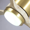 52" Mayna Led Indoor Copper Flush Mounted Ceiling Fan with Light And Remote Control