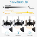 52" Modern Ceiling Fan with Light, 3 ABS Blades, DC Remote Control