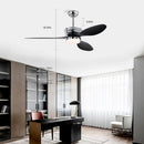 52" Modern Ceiling Fan with Light, 3 ABS Blades, DC Remote Control