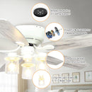 52" Traditional Flush Mount Reversible Ceiling Fan with Lighting and Remote Control