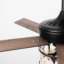 52" New Delhi Industrial Downrod Mount Reversible Ceiling Fan with Lighting and Remote Control