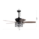 52" Nilgril Farmhouse Downrod Mount Reversible Ceiling Fan with Lighting and Remote Control