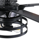 52" Industrial Reversible 5 Blade Led Ceiling Fan