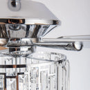52" Shellie Modern Chrome Downrod Mount Reversible Ceiling Fan with Lighting and Remote Control