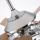 52" Shellie Modern Chrome Downrod Mount Reversible Ceiling Fan with Lighting and Remote Control