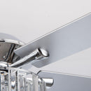 52" Shellie Modern Chrome Downrod Mount Reversible Ceiling Fan with Lighting and Remote Control