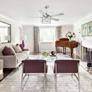 52" Shellie Modern Chrome Downrod Mount Reversible Ceiling Fan with Lighting and Remote Control