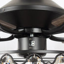 52" Tibuh Modern Crystal Chandelier Ceiling Fan with Led Light And Remote Control 5 Blades Chrome