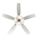 52" Tibuh Modern Crystal Chandelier Ceiling Fan with Led Light And Remote Control 5 Blades Chrome