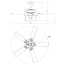 52" Urbana In Indoor Matte Black Industrial Ceiling Fan with Pull Chain and Light Kit