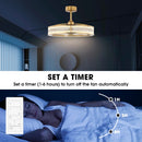Perimost 29 Inch Lynn Golden Downrod Mount Luxury Fandelier with Remote Control