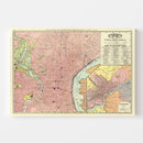 Vintage Map of Philadelphia, Pennsylvania 1897