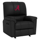 Rocker Recliner with Alabama Crimson Tide Red A Logo
