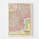 Vintage Map of New Orleans, Louisiana 1897