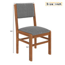 Dining Chairs Set of 4, Mid-Century Modern Fabric Upholstered Kitchen Side Chairs, Farmhouse Dining Room Chair